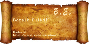 Bozsik Enikő névjegykártya